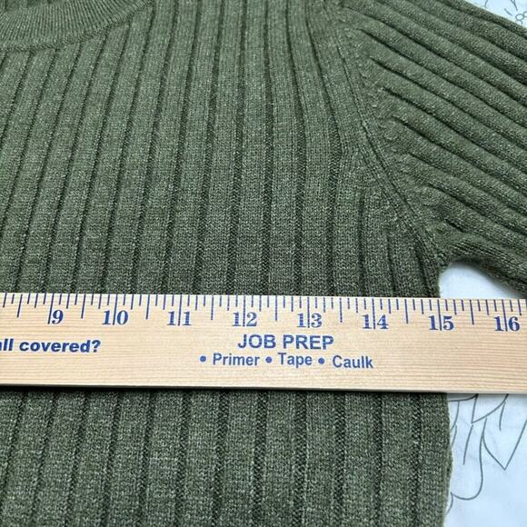 JDY Magna Rib Knit Midi Long Sleeve Bodycon Soft Sweater Dress Moss Green Large - Picture 11 of 13